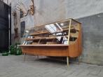 Jaren 60 Duitse Toonbank Vintage Winkel Vitrine Laden Kast, 150 tot 200 cm, Minder dan 100 cm, Grenenhout, Gebruikt