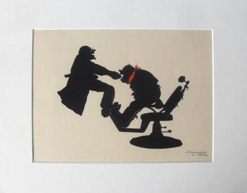 Matthias Walter - Zahnarzt/Tandarts knipselkunst. Gesigneerd beschikbaar voor biedingen