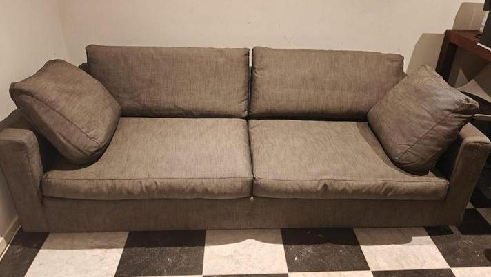 Linteloo Bank 2,5 Zits met losse Hocker, Huis en Inrichting, Banken | Bankstellen, Gebruikt, Rechte bank, Overige maten, 200 tot 250 cm