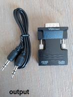 Adapter female Hdmi  naar VGA male incl audio uitgang. (Outp, Ophalen of Verzenden, Nieuw, Minder dan 2 meter, HDMI-kabel