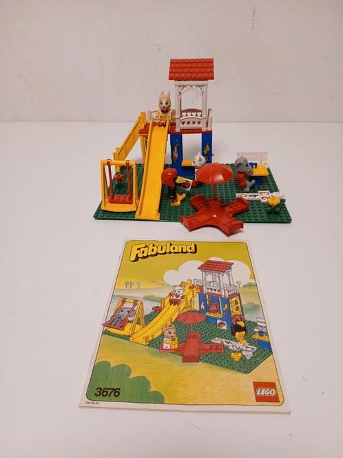 Lego fabuland 3676 speeltuin met boekje mist rode kan, Kinderen en Baby's, Speelgoed | Duplo en Lego, Zo goed als nieuw, Ophalen of Verzenden