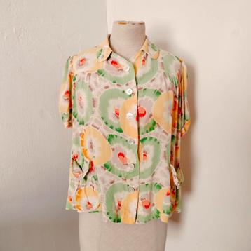 Originele echte vintage jaren 30- 40 blouse met.36-38 beschikbaar voor biedingen