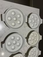 8 gietijzeren escargot/slakken schaaltjes, Huis en Inrichting, Keuken | Potten en Pannen, Gietijzer, Merkloos, Ophalen of Verzenden