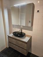 Badkamermeubel met wastafel en spiegelkast (+handdoekrekjes), Huis en Inrichting, Ophalen, Gebruikt, 50 tot 100 cm, Minder dan 100 cm