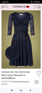 Vintage Chic for Topvintage Myra dress maat XS, Ophalen of Verzenden, Zo goed als nieuw, Maat 34 (XS) of kleiner, Blauw