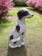 Handmade midcentury porseleinen beeld, Italy Pointer hond., Ophalen