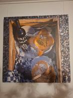 Canvas Schilderij - Food Scene - 100x100cm, Huis en Inrichting, Woonaccessoires | Schilderijen, Tekeningen en Foto's, Ophalen of Verzenden