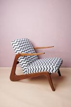 2 x Vintage Italiaans design Osvaldo Borsani fauteuils, Ophalen, Zo goed als nieuw, 75 tot 100 cm, Minder dan 50 cm