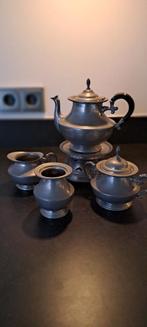 5 delig tinnen theeservies, Antiek en Kunst, Ophalen