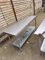 2x RVS tafel, Ophalen, Gebruikt