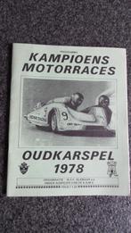 Oudkarspel kampioens motorraces 1978 programmaboekje, Verzamelen, Verzenden, Gebruikt, Motoren