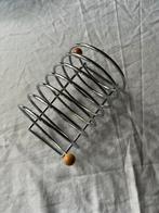 Vintage RVS toastrek spiraaldesign met houten details inox, Huis en Inrichting, Keuken | Servies, Ophalen, Overige materialen