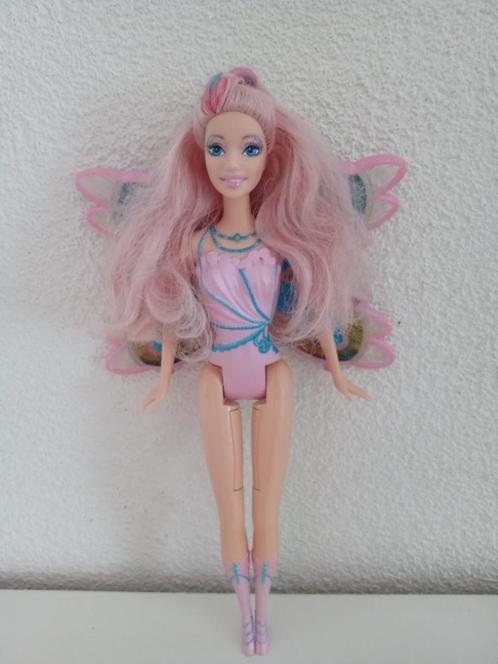 Glitter Swirl Fairy Barbie uit film Fairytopia Mermaidia, Verzamelen, Poppen, Gebruikt, Pop, Ophalen of Verzenden