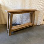 Sidetable - 120 x 30 cm - robuust massief teak - TTM Wonen, 100 tot 150 cm, Scherp geprijsd, Www.ttmwonen.nl, Teakhout