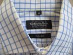 Tailor & Son overhemd, maat 40, slim fit, wit blauw geblokt, Blauw, Tailor & Son, Zo goed als nieuw, Halswijdte 39/40 (M)