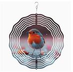 Roodborst 3D effect ( windmolen - windspinner ), Verzenden, Nieuw