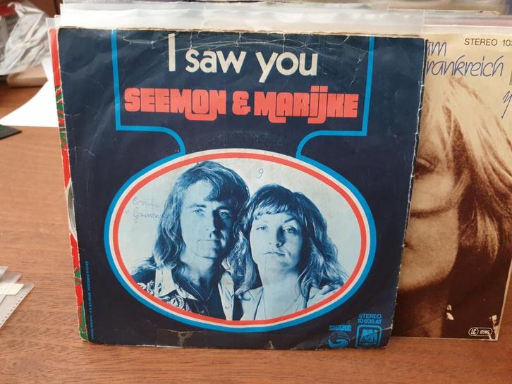 Seemon & Marijke - I saw you (x19), Cd's en Dvd's, Vinyl Singles, Gebruikt, Pop, Ophalen of Verzenden