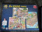 Jan van Haasteren combi doos 3x1000, Hobby en Vrije tijd, Denksport en Puzzels, Ophalen of Verzenden, 500 t/m 1500 stukjes, Zo goed als nieuw