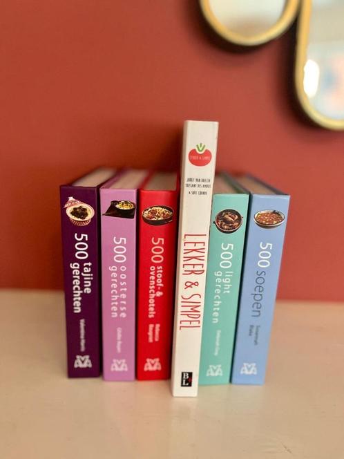 500 gerechten kookboeken + lekker & simpel, Boeken, Kookboeken, Zo goed als nieuw, Voorgerechten en Soepen, Hoofdgerechten, Tapas, Hapjes en Dim Sum