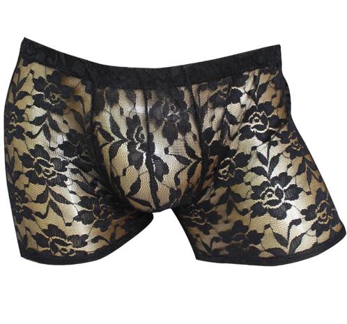 Doorzichtige zwarte bloemen heren boxer onderbroek gay, Kleding | Heren, Ondergoed, Boxer, Zwart, Verzenden