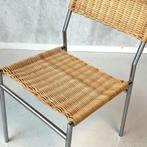 Martin Visser eetkamerstoel SE05 vintage design stoel riet, Gebruikt, Bruin, Vintage, Ophalen of Verzenden