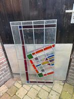 2 Glas in lood ramen te koop, Doe-het-zelf en Verbouw, Glas en Ramen, Ophalen, Gevelraam of Ruit, Gebruikt, Minder dan 80 cm