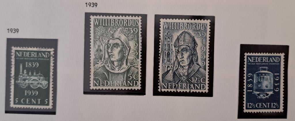 Nederland 1939 nvph 323/326 gest. (Davo), Ophalen of Verzenden, T/m 1940, Gestempeld
