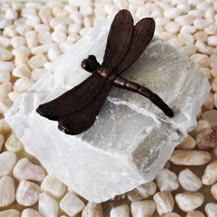 Mini -  urn en/of gedenkbeeld Libelle op natuursteen, Huis en Inrichting, Woonaccessoires | Overige