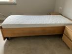 Bed extra lang eenpersoons (220 x 90), Huis en Inrichting, Slaapkamer | Bedden, Ophalen, 90 cm, Eenpersoons, Bruin