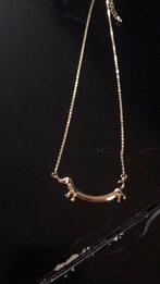 Ketting teckel goudkleurig, Sieraden, Tassen en Uiterlijk, Ophalen of Verzenden, Nieuw, Goud