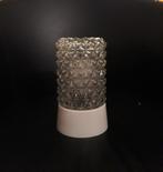 Mooie retro plafondlamp met helder glas, Huis en Inrichting, Lampen | Plafondlampen, Ophalen of Verzenden, Zo goed als nieuw, Glas