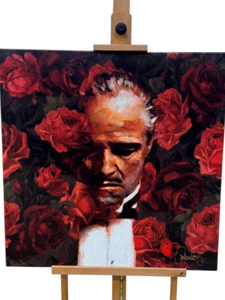 Peter Donkersloot “ Don Corleone “ ingeschilderde glicée, Antiek en Kunst, Kunst | Schilderijen | Klassiek, Ophalen