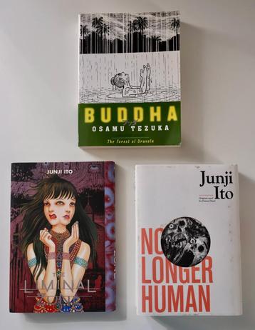 3 Japanse manga boeken van Junji Ito en Osamu Tezuka beschikbaar voor biedingen