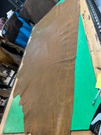 Cognac patina vintage halve huid 1.5mm dik soepel&glad A-502, Leer of Kunstleer, Ophalen of Verzenden, Zo goed als nieuw, 30 tot 120 cm