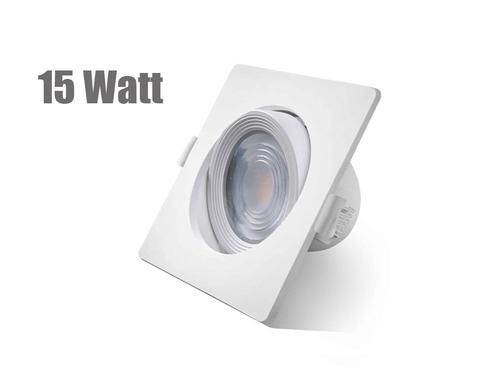 100 x INTEQ 15 Watt ultralage led inbouwspots, Laatste !!, Huis en Inrichting, Lampen | Spots, Nieuw, Plafondspot of Wandspot