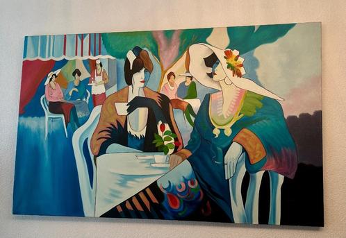 Groot kleurrijk schilderij – 160 x 100 cm – Moderne Kunst, Antiek en Kunst, Kunst | Schilderijen | Modern, Ophalen