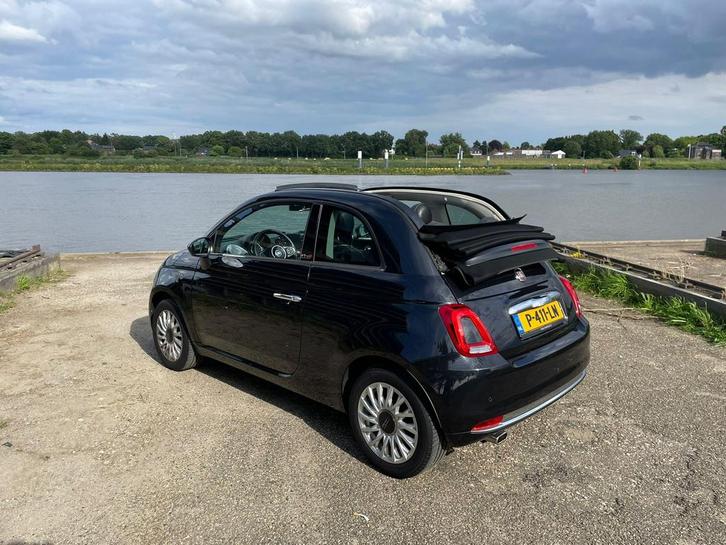Fiat 500 1.2 cabrio 2018 Zwart - apple carplay - 64.315 km, Auto's, Fiat, Particulier, ABS, Airbags, Airconditioning, Apple Carplay