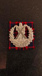 Mooie originele WW2 Officiers capbadge Cameron Highlanders., Ophalen of Verzenden, Landmacht, Engeland, Embleem of Badge
