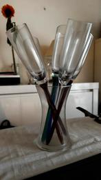 Luxe champagne glazen set nieuw, Ophalen of Verzenden, Zo goed als nieuw, Overige typen