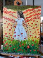 Meisje met klaprozen, Ophalen of Verzenden