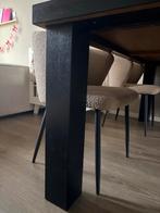 Zwarte eikenhouten tafel - 90x190 cm, Gebruikt, Eikenhout, 150 tot 200 cm, Vier personen