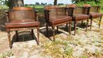 Eetkamer armstoelen Diverse sets, Huis en Inrichting, Stoelen, Ophalen, Zo goed als nieuw, Bruin, Stof