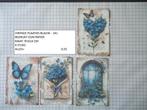 vintage plaatjes blauw 141 ( alleen verzenden, Hobby en Vrije tijd, Kaarten | Zelf maken, Ophalen, Nieuw, Overige thema's, Knipvel