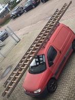 Oude houten schildersladders, trappen en steigermateriaal, Doe-het-zelf en Verbouw, Ladders en Trappen, Ophalen, Gebruikt, Ladder