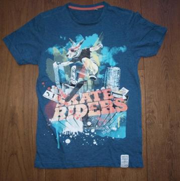 Blauw T-Shirt 'Skate Riders' (158-164) beschikbaar voor biedingen