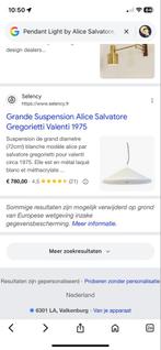 Vintage Hanglamp Alice Salvatore Gregorietti Valenti, Huis en Inrichting, Lampen | Hanglampen, Ophalen of Verzenden, Gebruikt