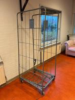 Metalen rolcontainer / transportkar op wieltjes, 100 liter of meer, Ophalen, Gebruikt, Transportkar