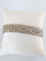 zilveren ARMBAND (835) deels mat, lengte 20 cm en 1,28 breed, Sieraden, Tassen en Uiterlijk, Antieke sieraden, Ophalen of Verzenden