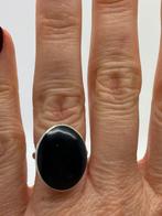 A549 Prachtige zilveren ring onyx maat 16,5, Ophalen of Verzenden, X, Dame of Heer, Met edelsteen