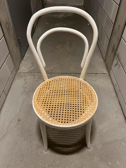 Rotan Thonet Stoelen - Set van Twee, Huis en Inrichting, Stoelen, Gebruikt, Twee, Hout, Wit, Ophalen